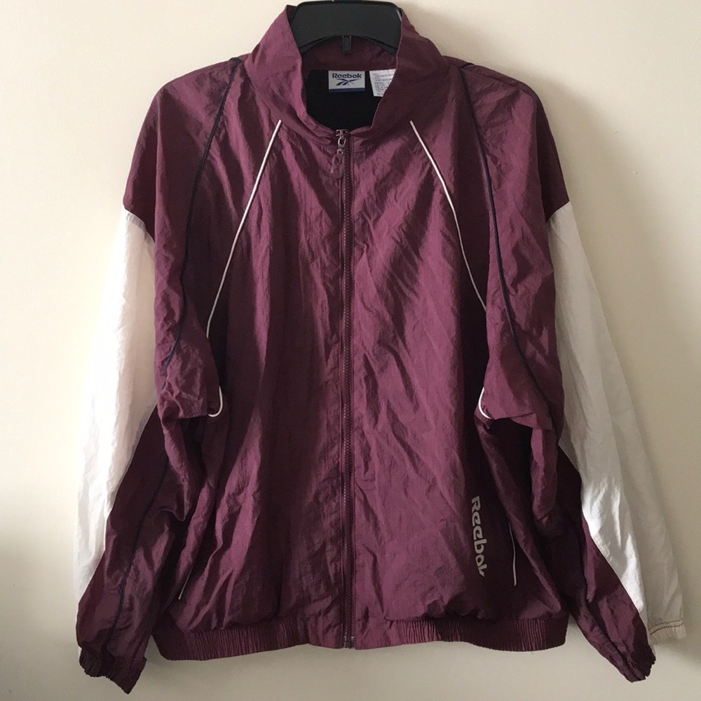 Vintage Reebok burgundy windbreaker